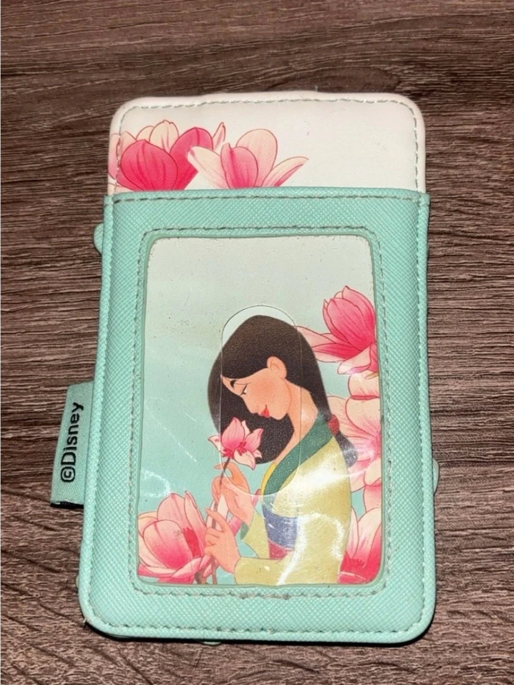 Disney Loungefly Mulan Mint Green Card Holder Wallet